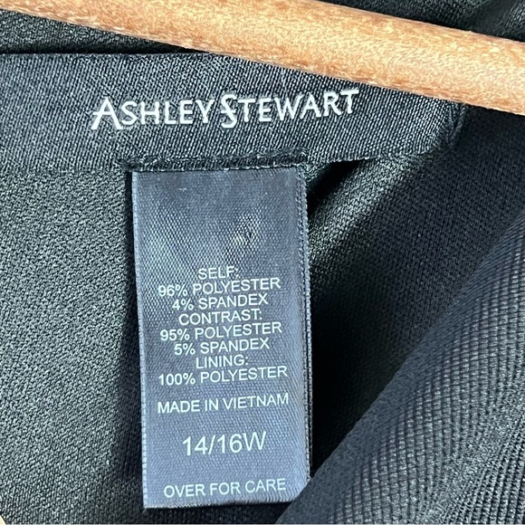 Ashley Stewart LBD Black Dress with Gold Accents Size 14-16W 3/4 Sleeve - Picture 10 of 12